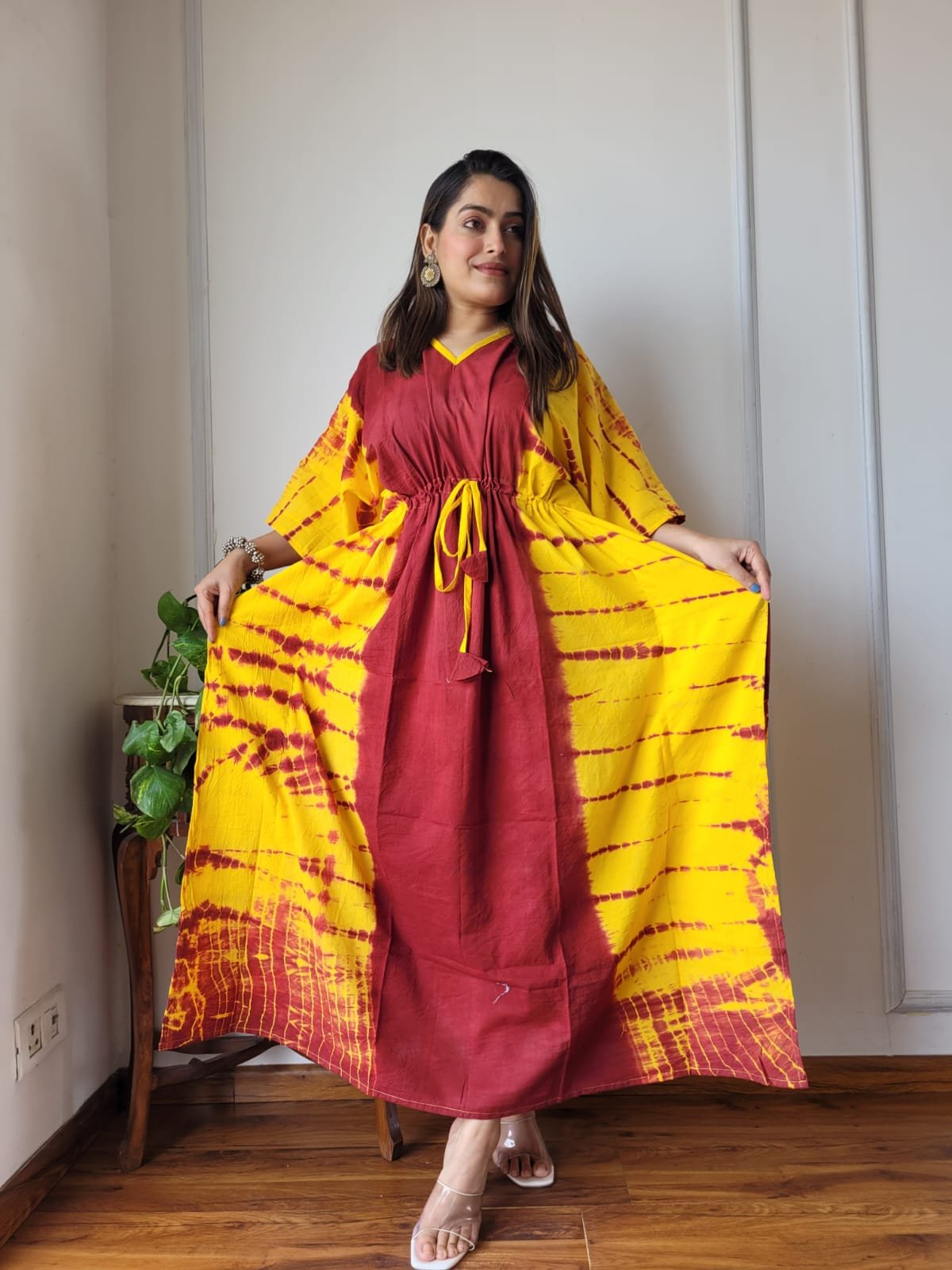 Cotton Printed Long Kaftan