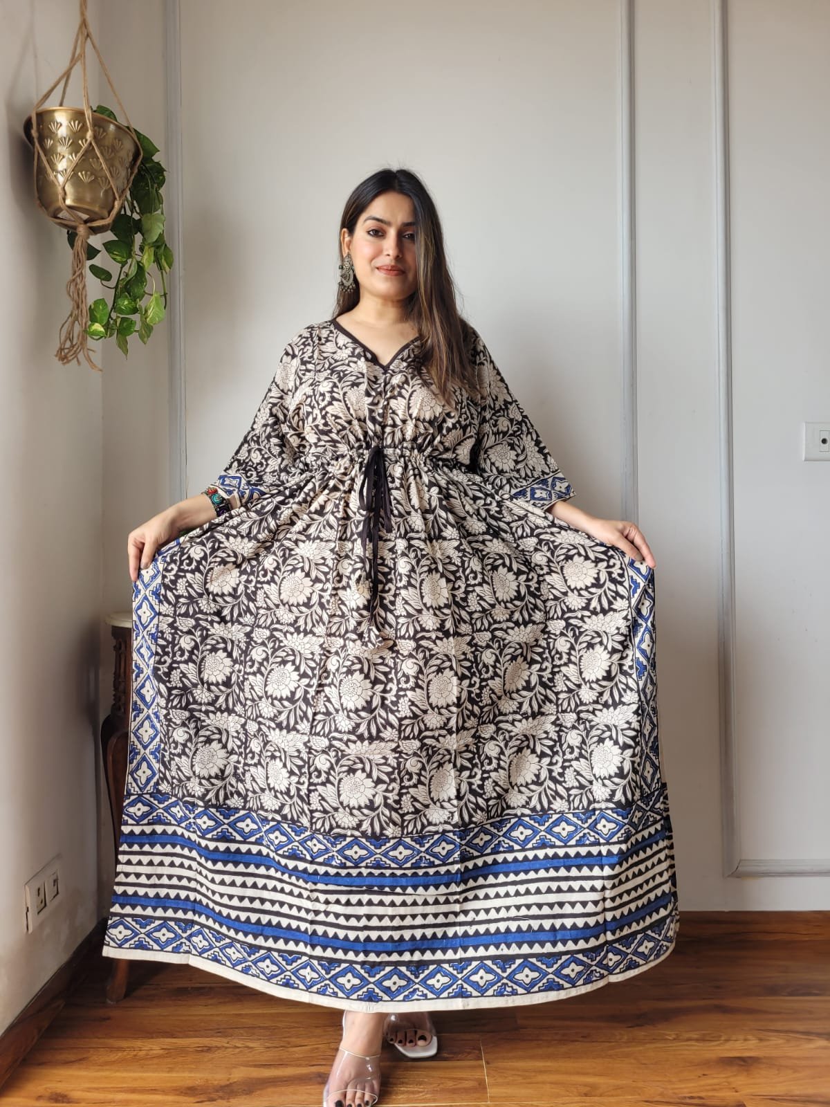 Cotton Printed Long Kaftan