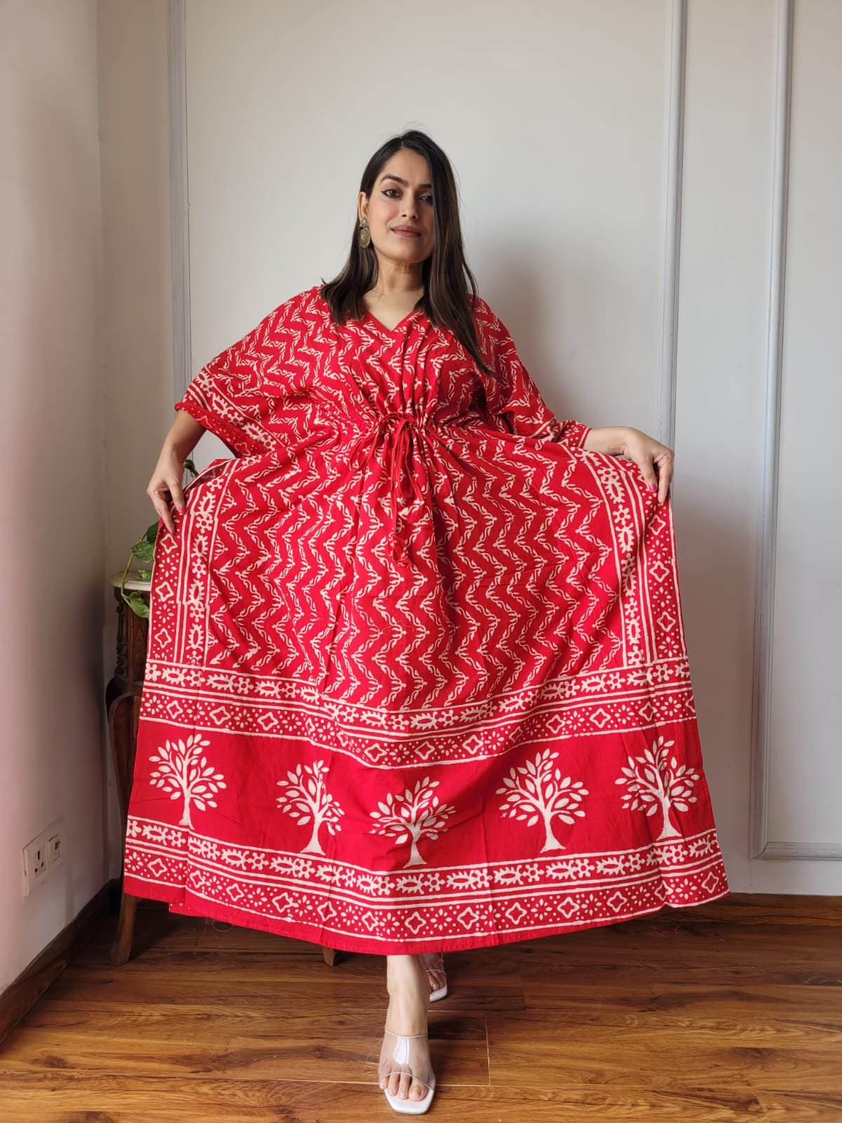 Cotton Printed Long Kaftan