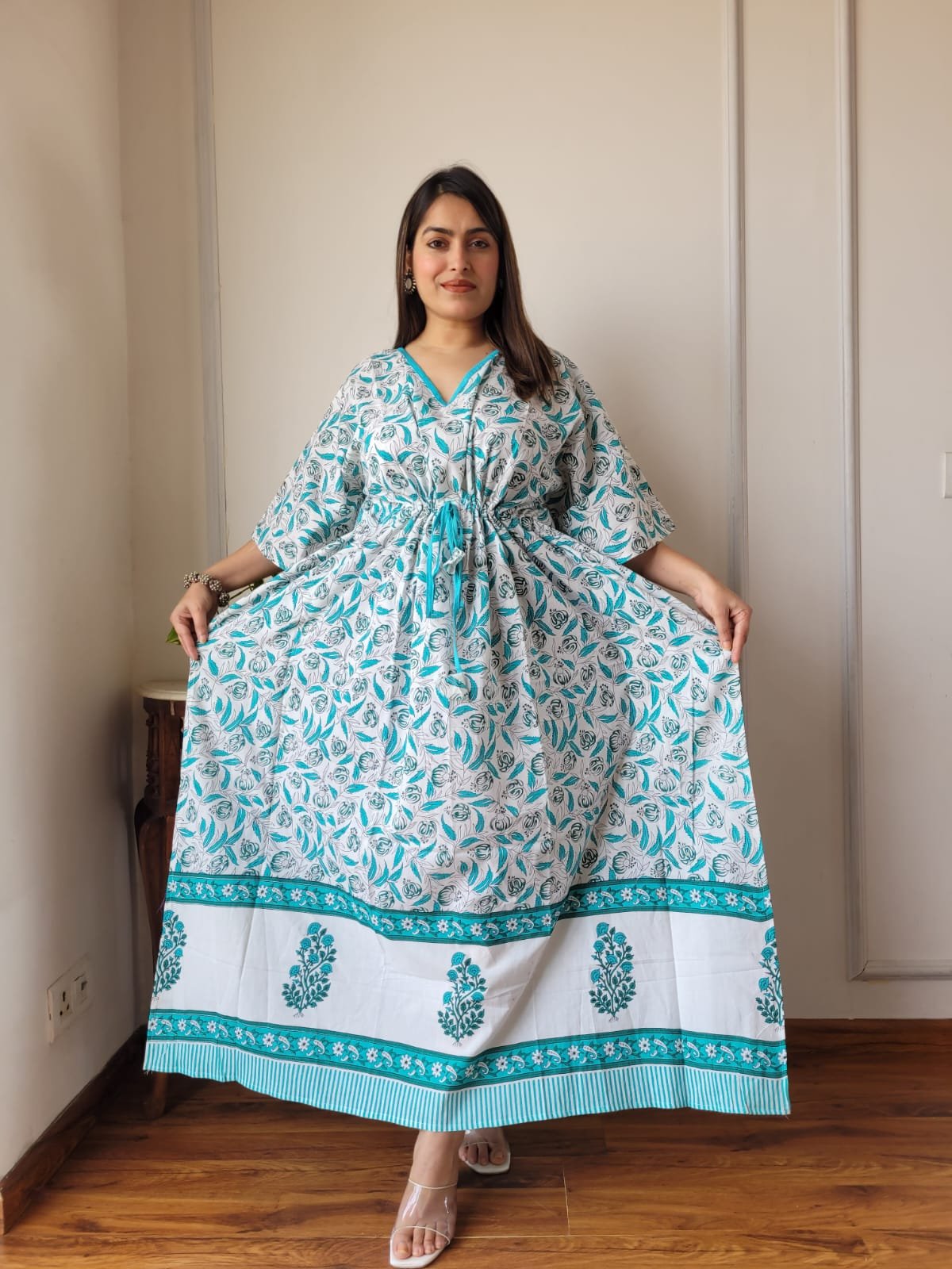 Cotton Printed Long Kaftan