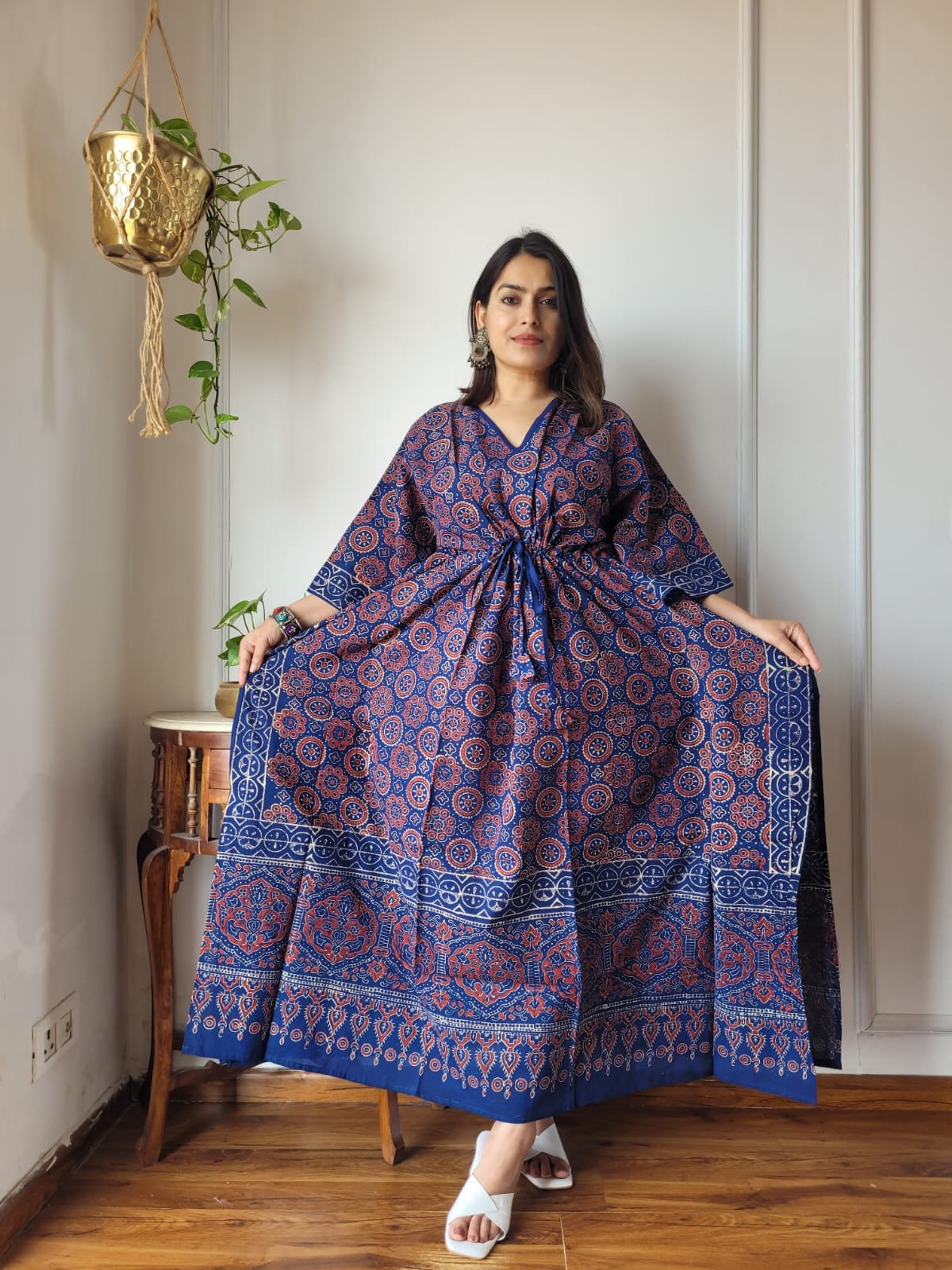 Cotton Printed Long Kaftan