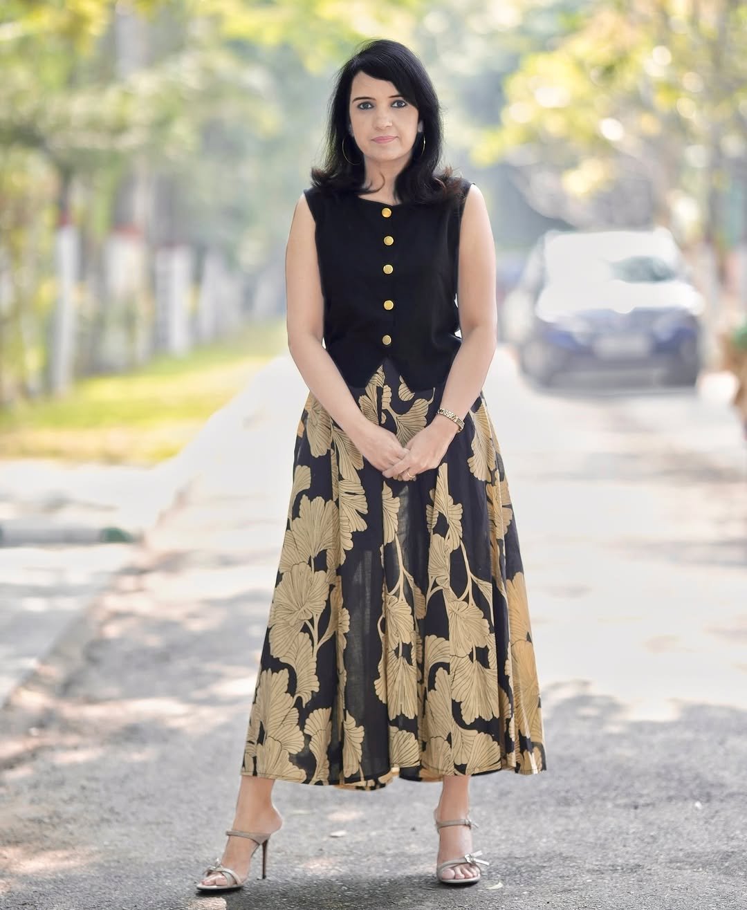 Cotton Top Skirt Set
