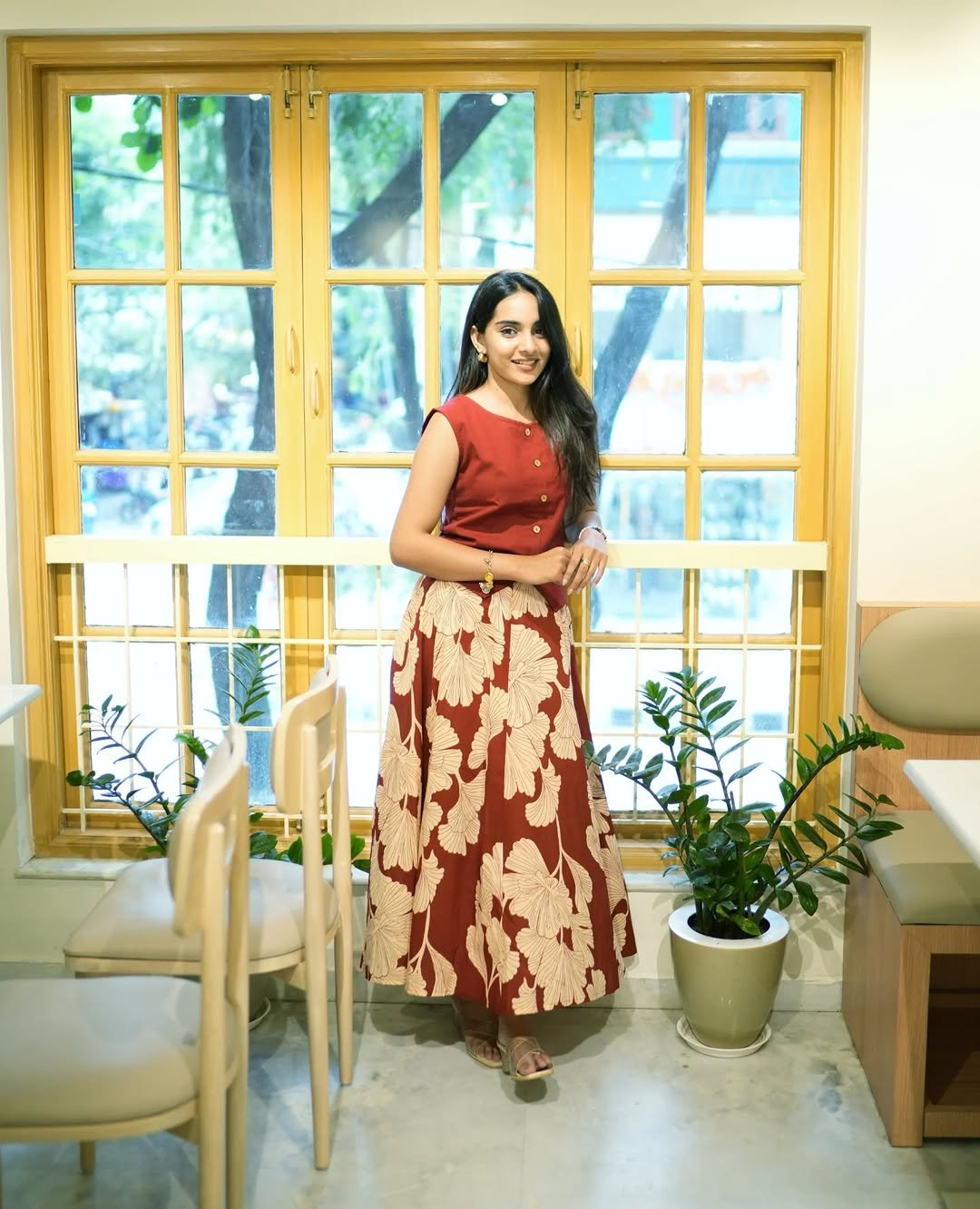 Cotton Top Skirt Set