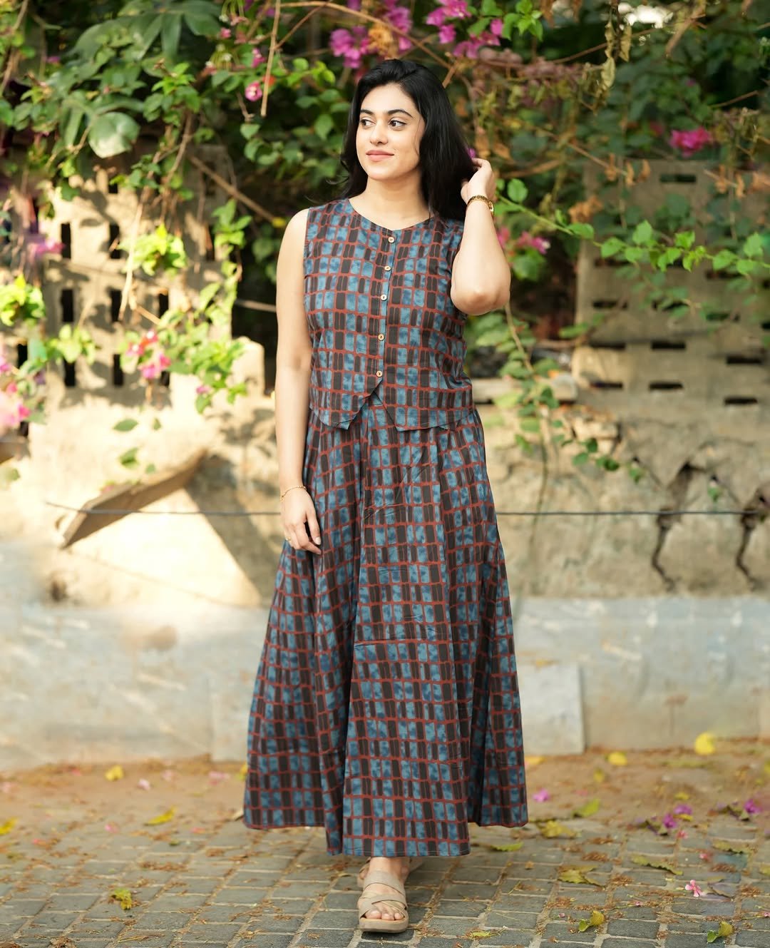 Cotton Top Skirt Set