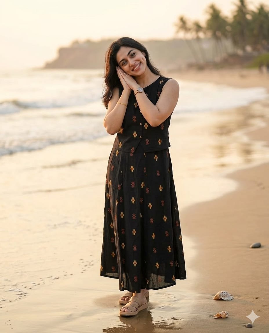 Cotton Top Skirt Set