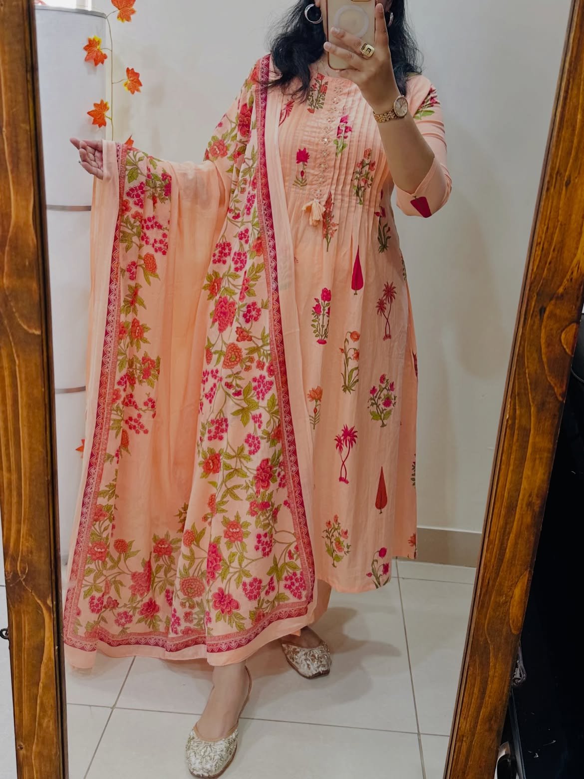 Cotton Printed Pintex Stitched Suit Set