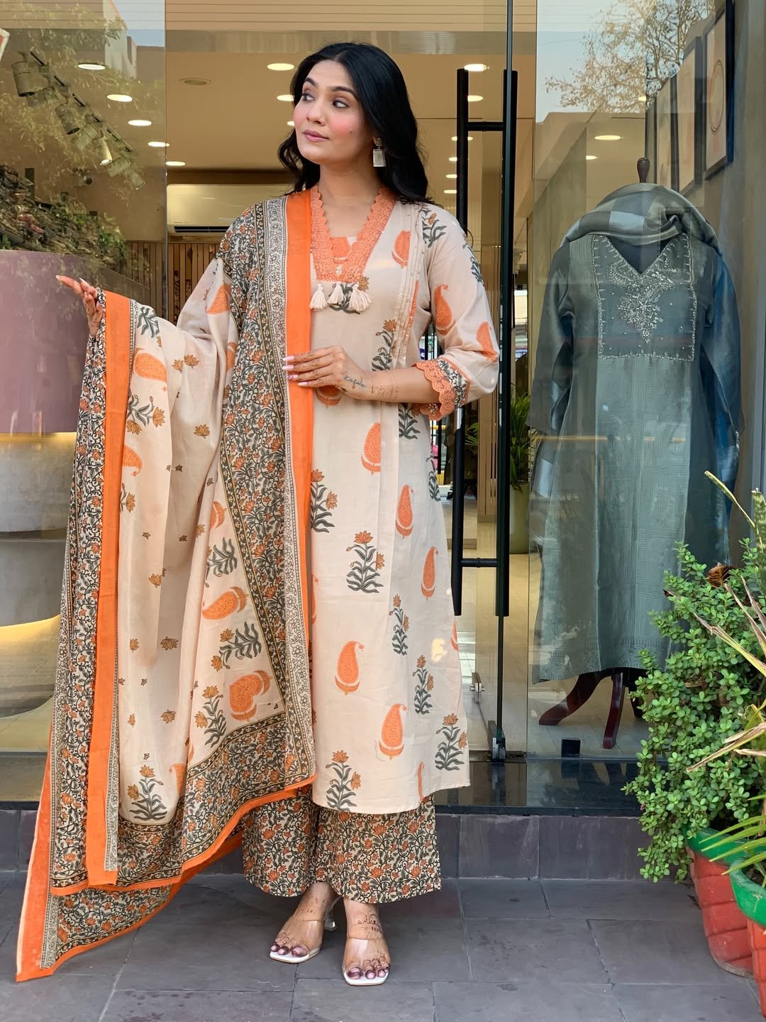 Cotton Printed Stitched Suit Set
