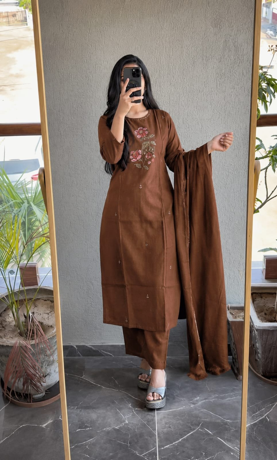 Cotton Embroidered Stitched Suit Set