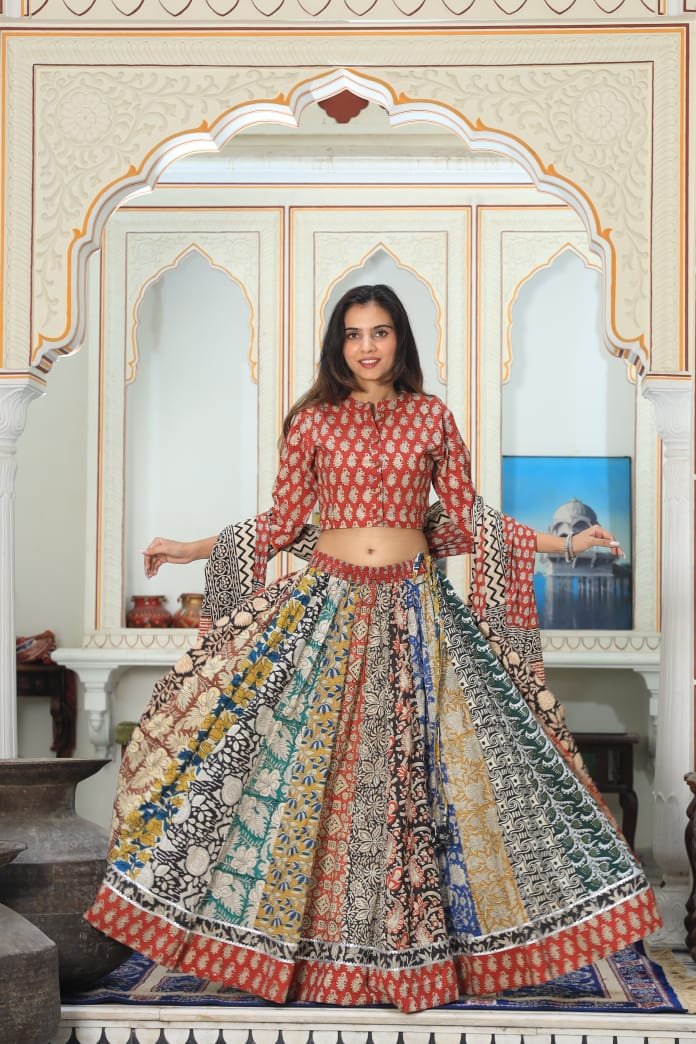 Cotton Printed Lehanga Choli Set