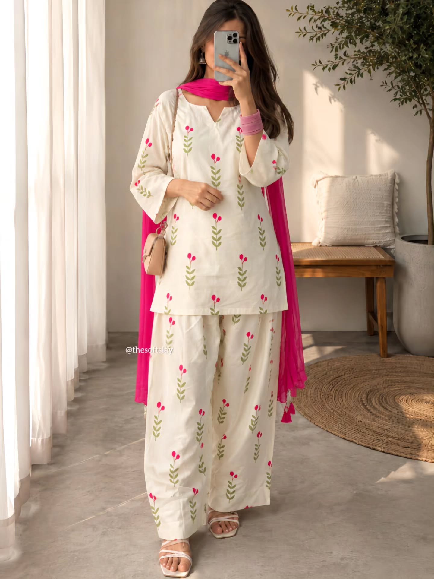 Cotton Printed stitched suit set