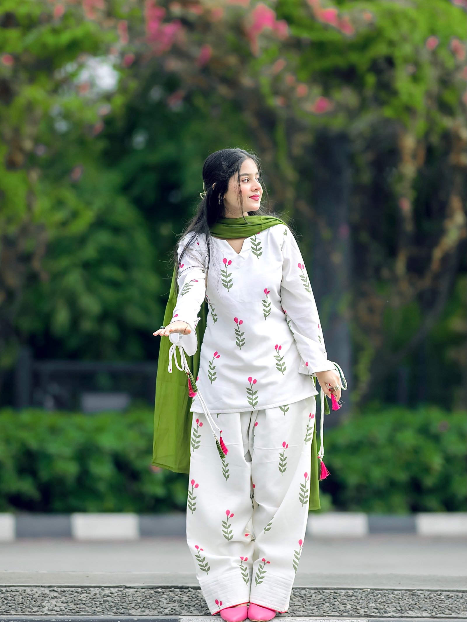 Cotton Printed stitched suit set