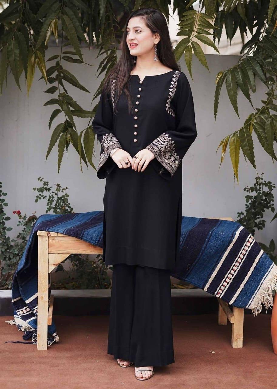 Cotton Embroidered Cord Set