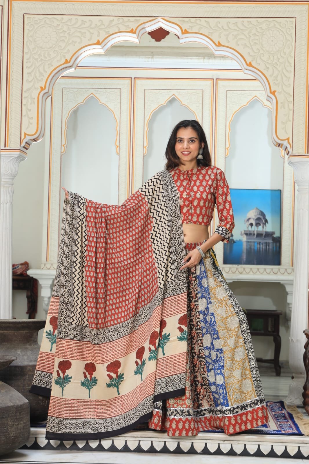 Cotton Printed Lehanga Choli Set