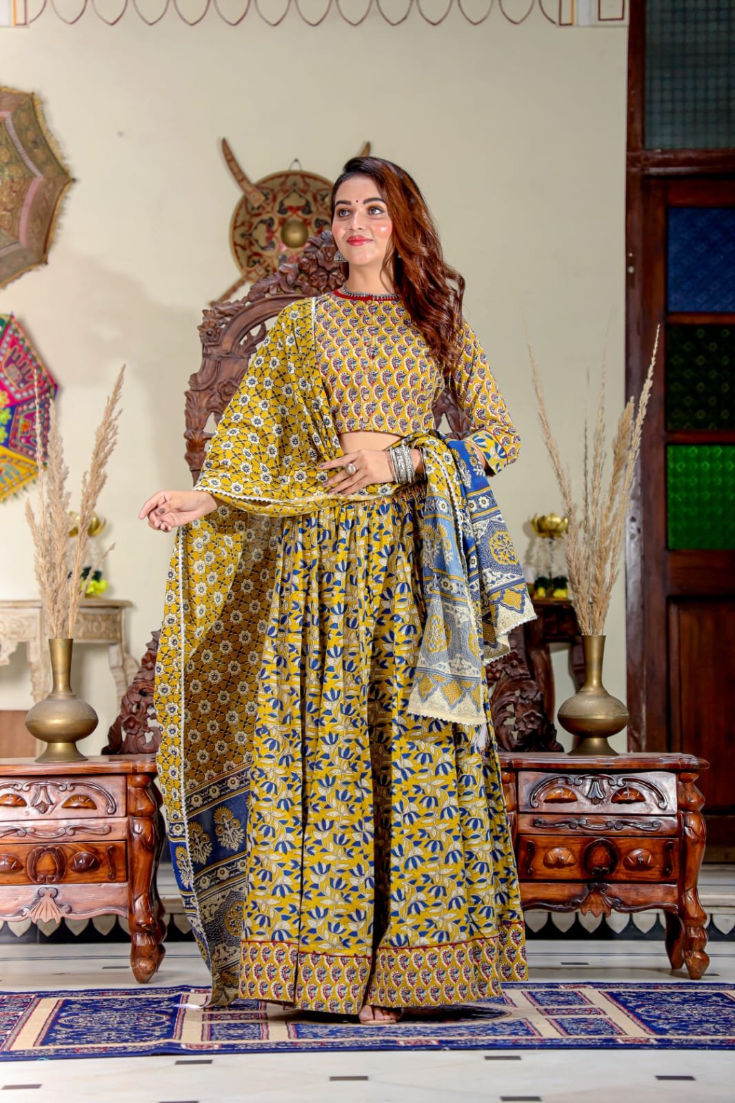 Cotton Printed Lehanga Choli Set