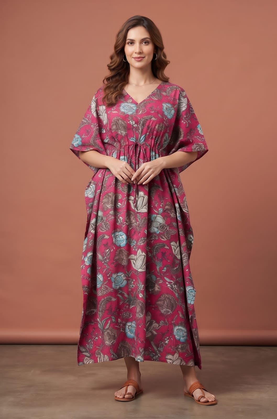 Cotton Printed Long Kaftan
