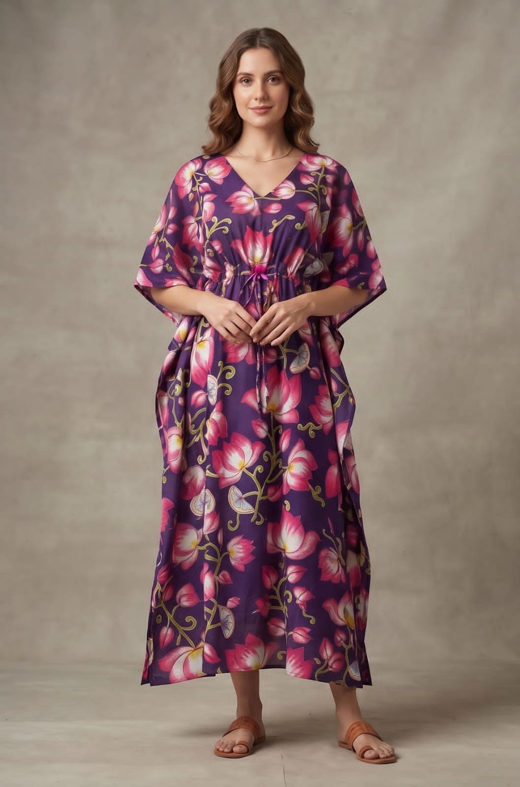 Cotton Printed Long Kaftan