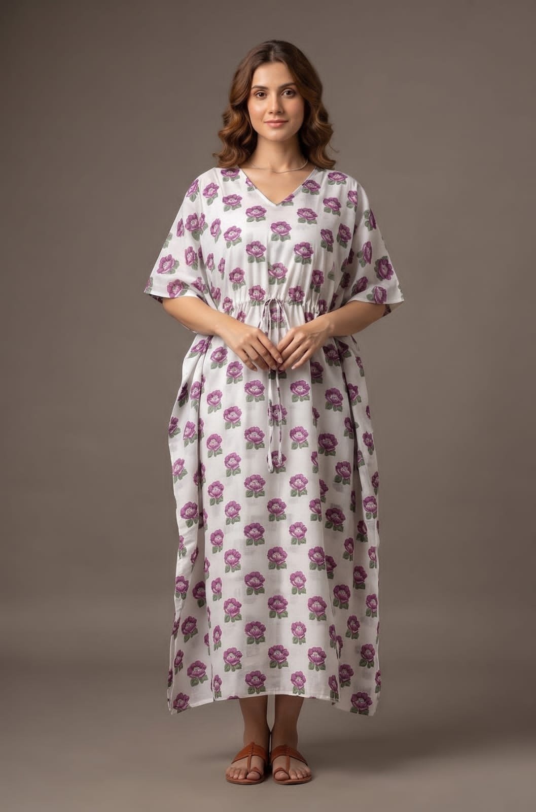 Cotton Printed Long Kaftan
