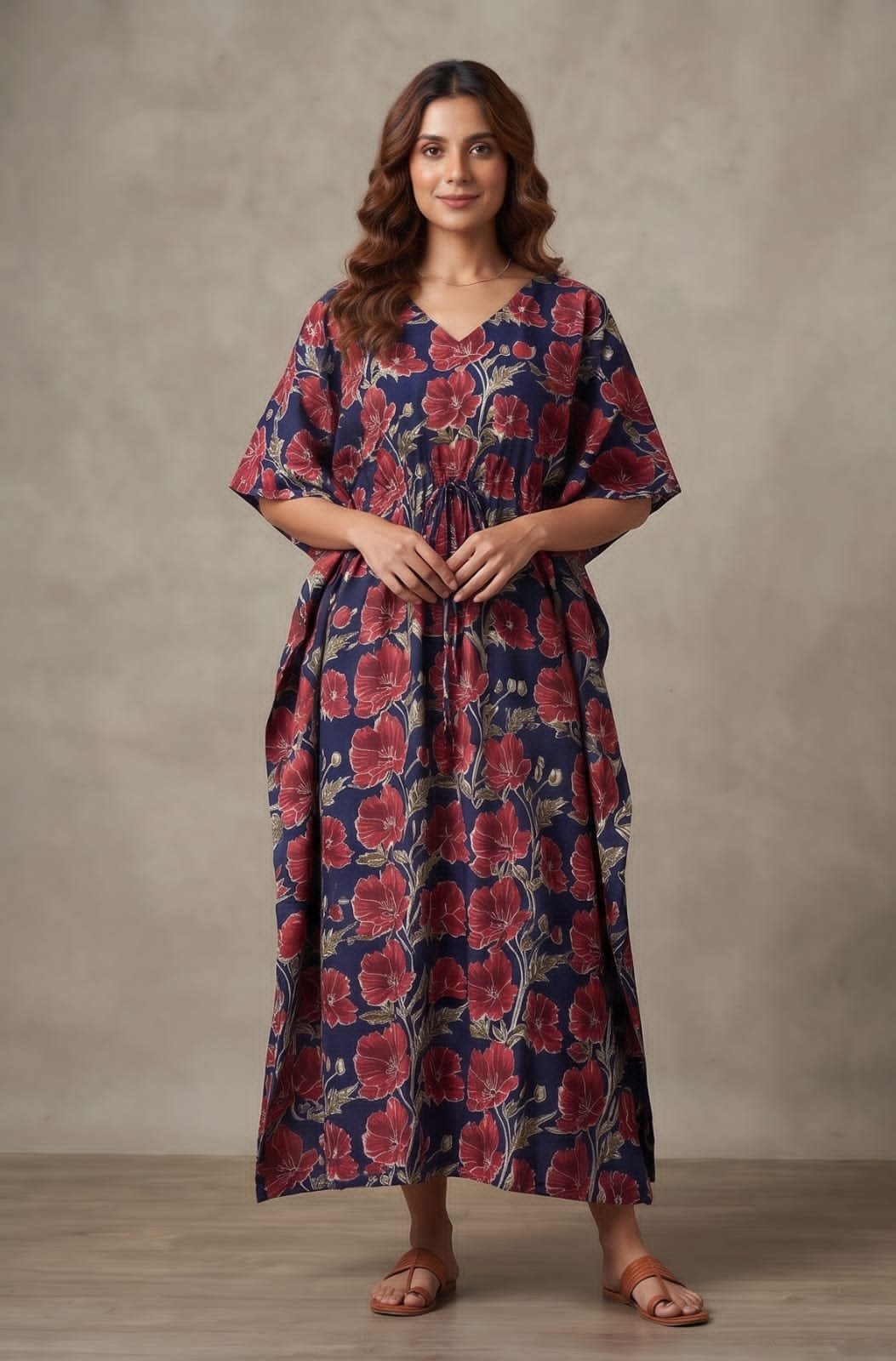 Cotton Printed Long Kaftan