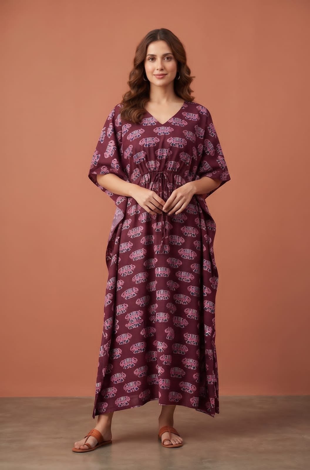 Cotton Printed Long Kaftan