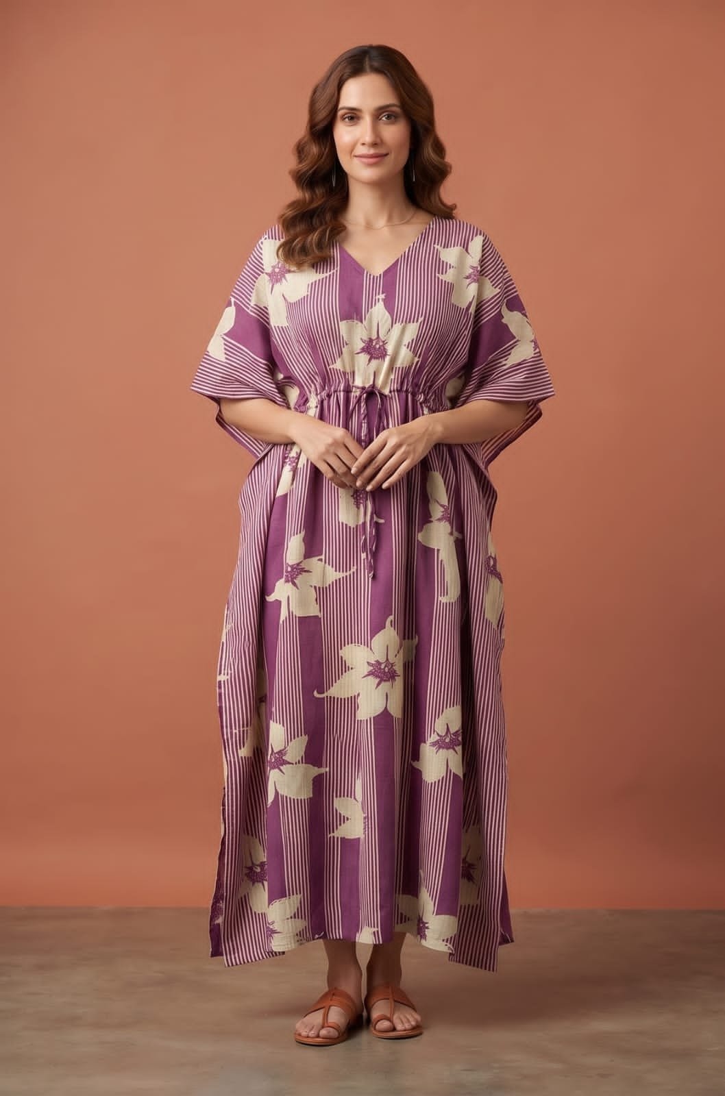 Cotton Printed Long Kaftan