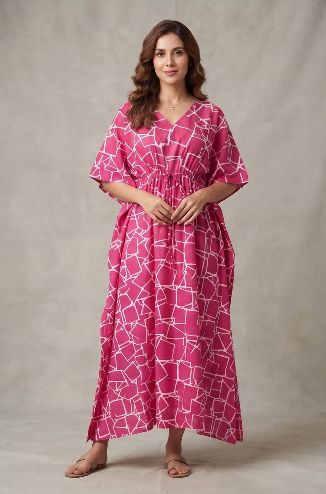 Cotton Printed Long Kaftan