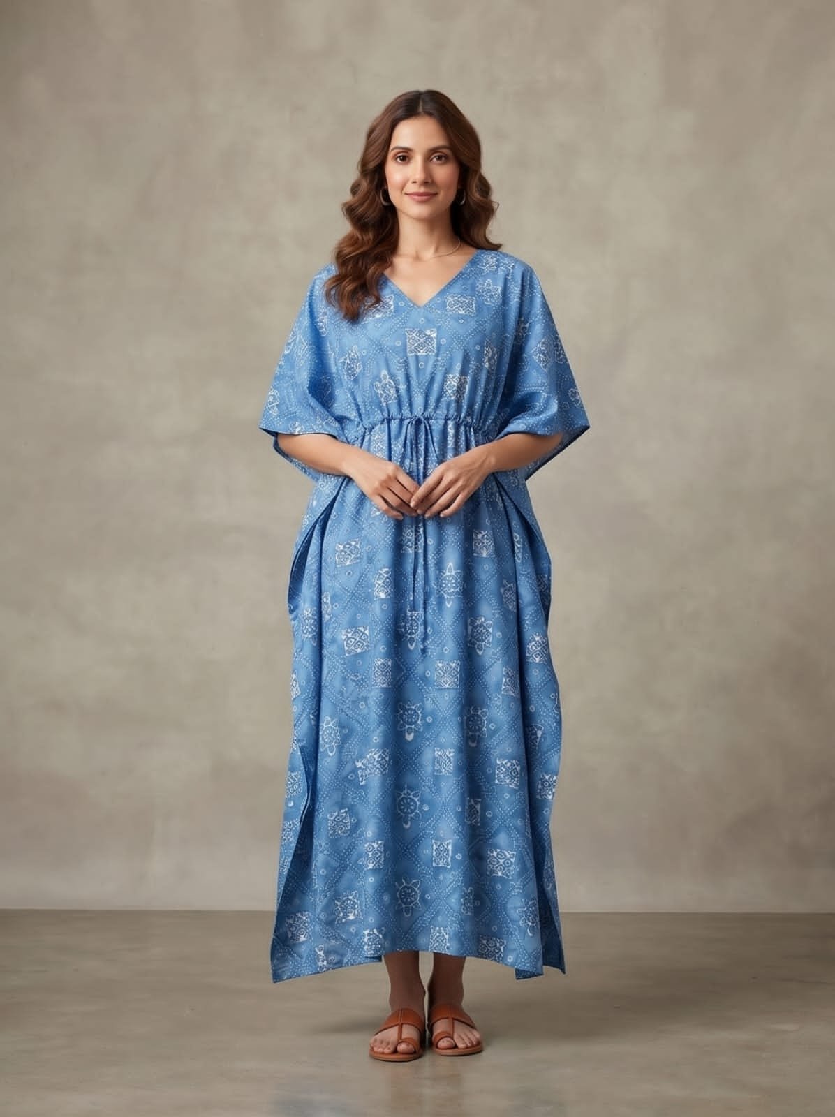 Cotton Printed Long Kaftan
