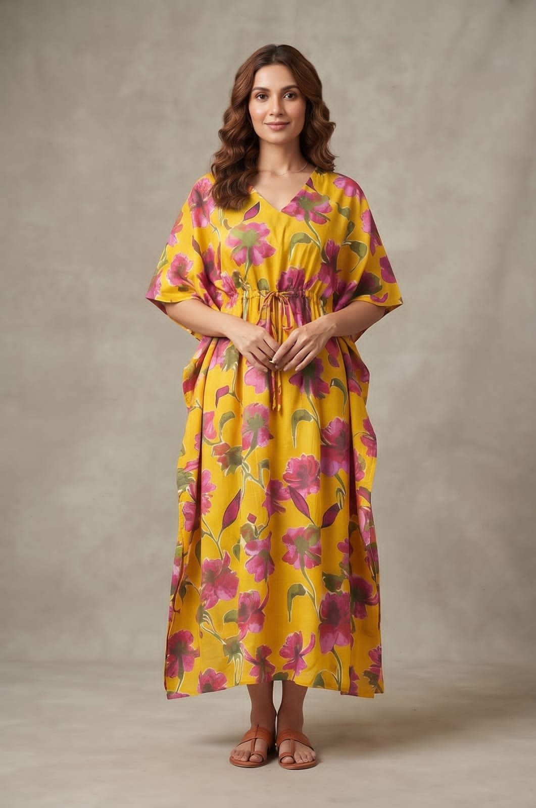 Cotton Printed Long Kaftan