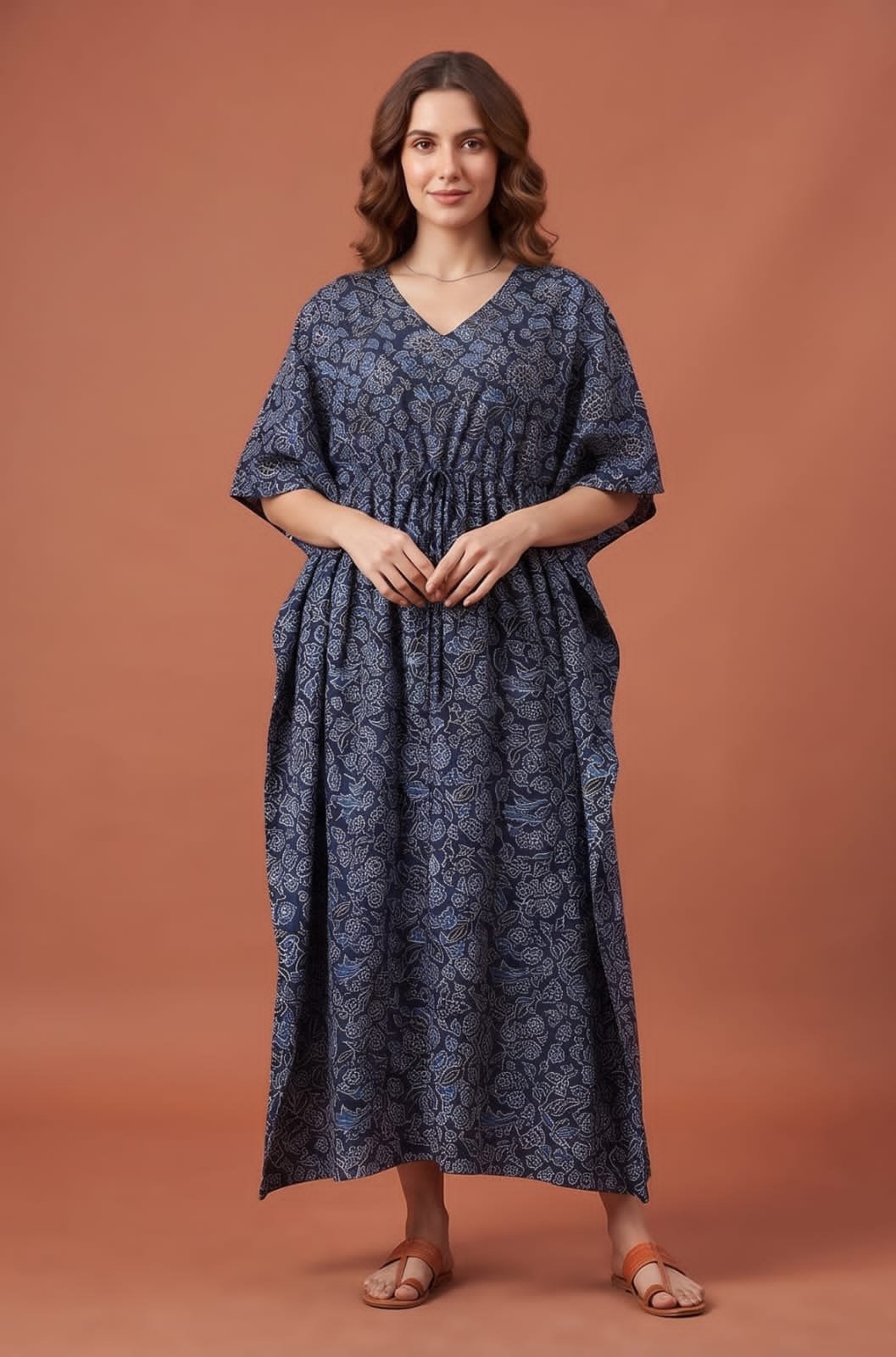 Cotton Printed Long Kaftan