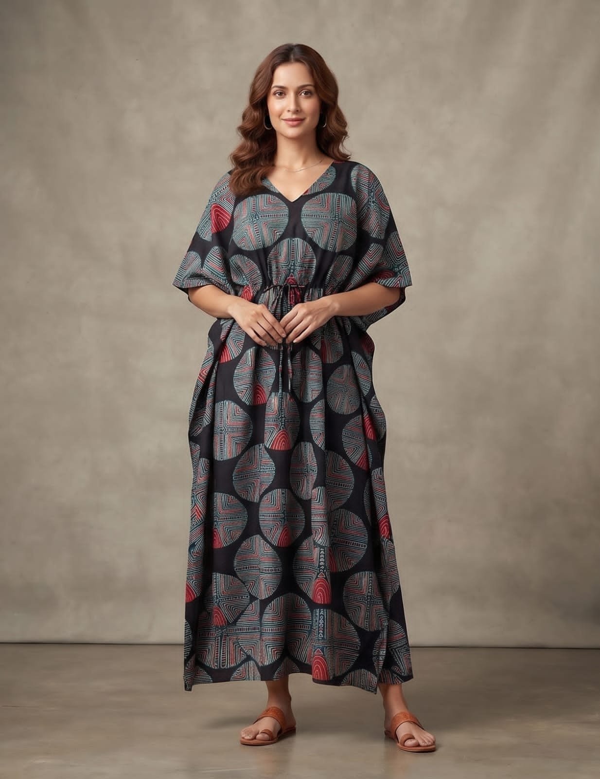 Cotton Printed Long Kaftan