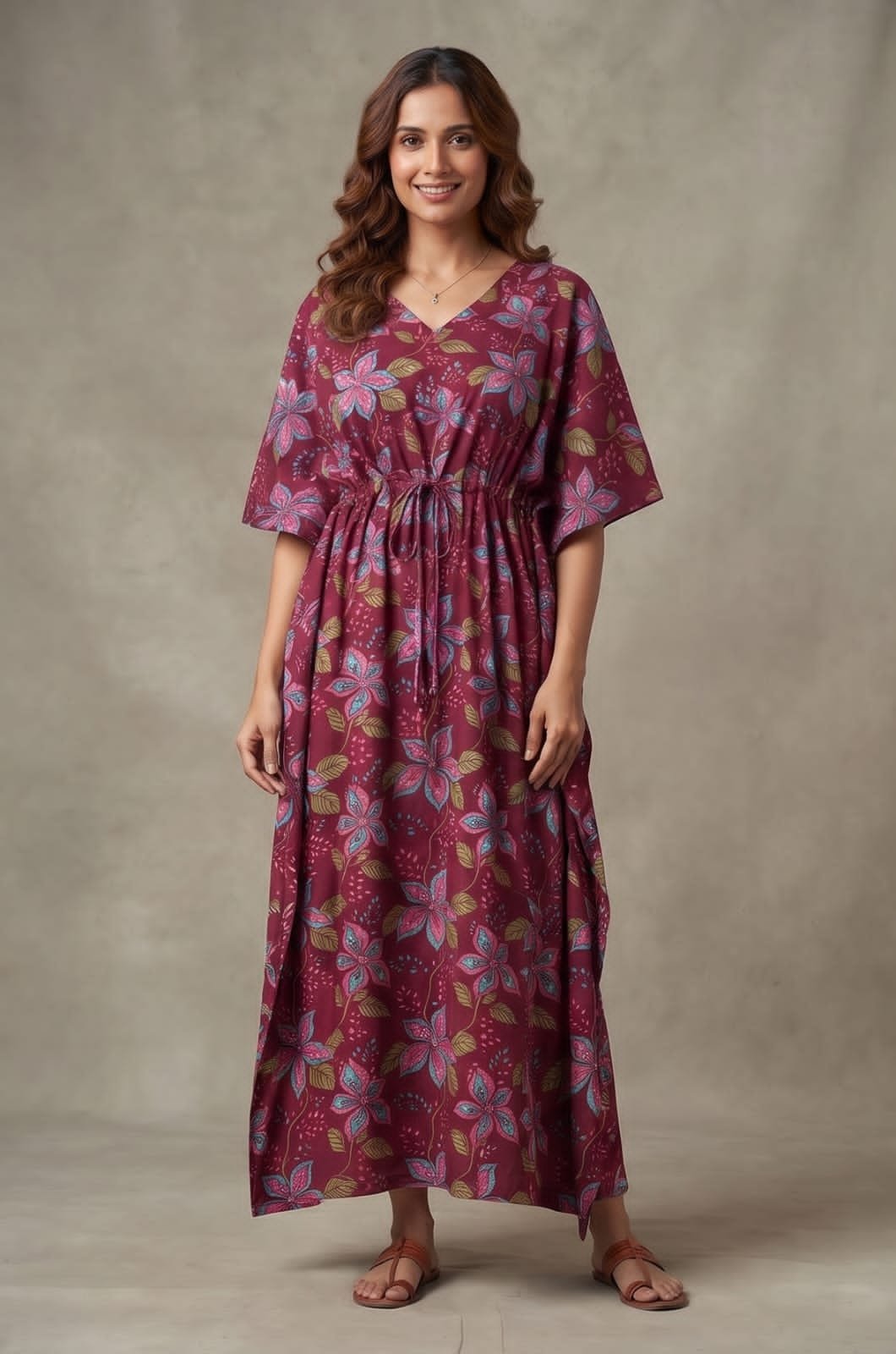 Cotton Printed Long Kaftan