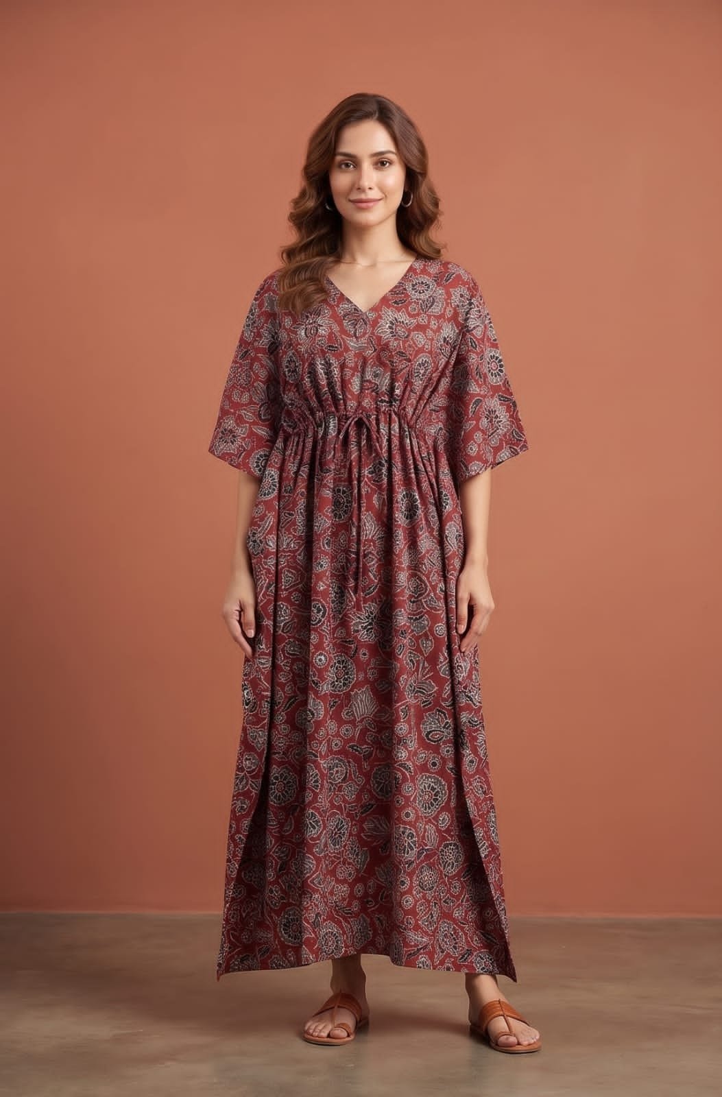 Cotton Printed Long Kaftan