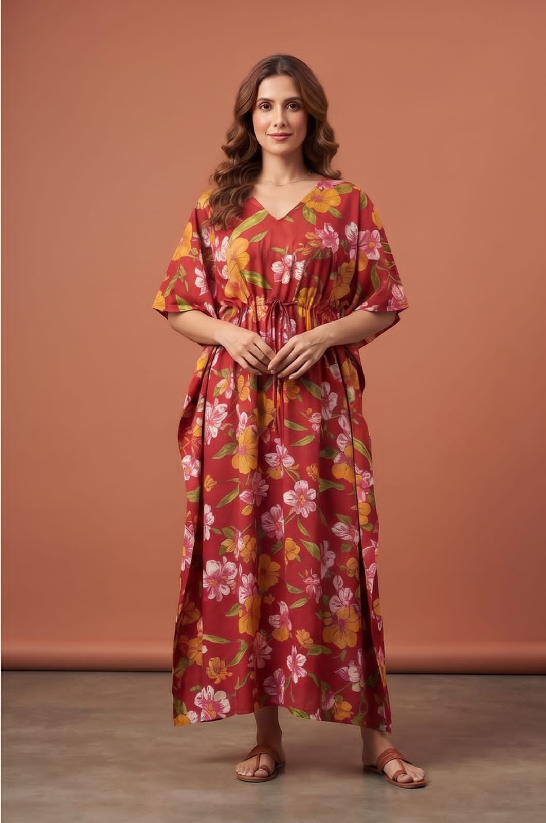 Cotton Printed Long Kaftan