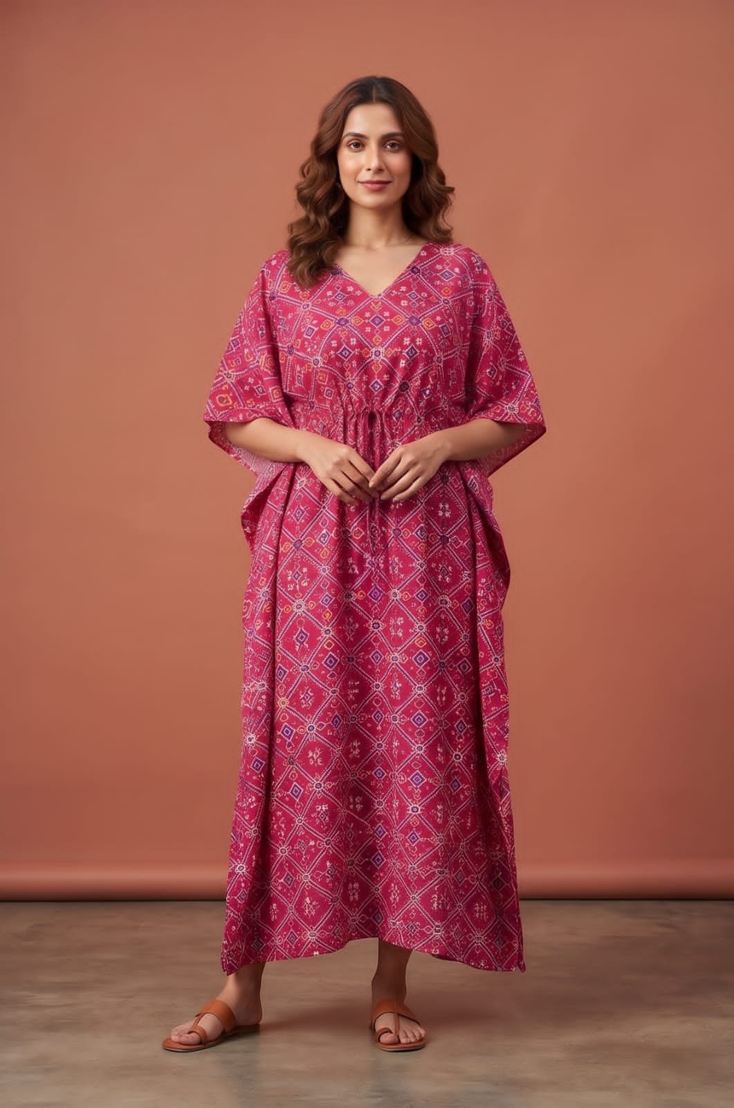 Cotton Printed Long Kaftan