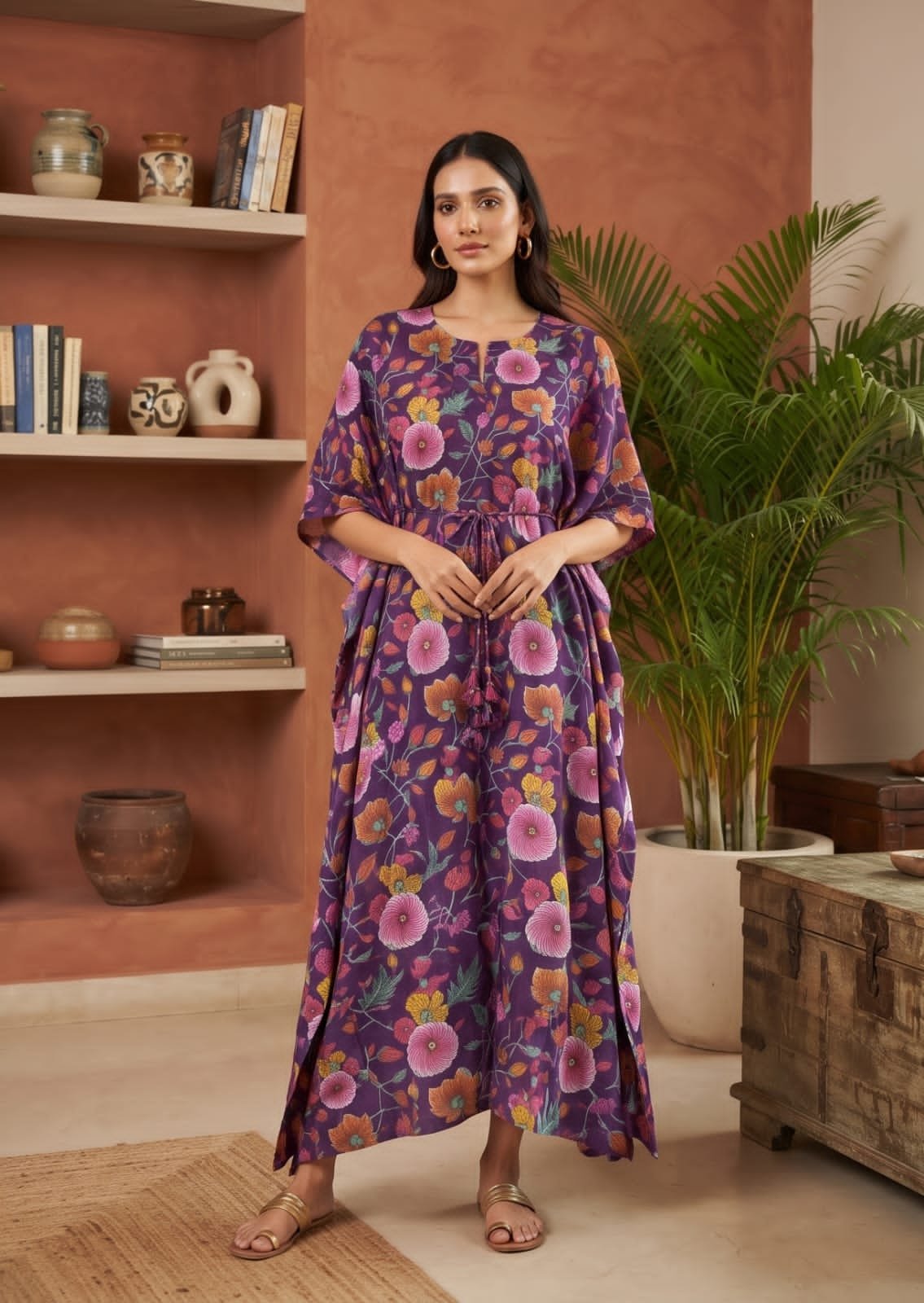 Cotton Printed Long Kaftan
