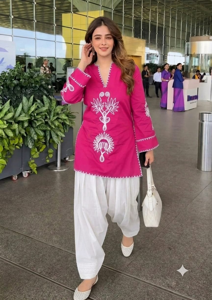 Cotton Embroidered Cord Set