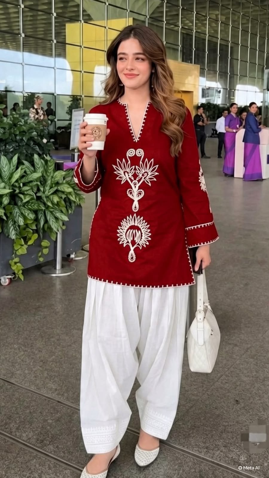 Cotton Embroidered Cord Set
