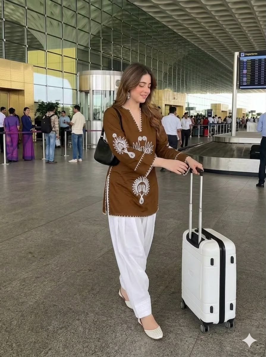 Cotton Embroidered Cord Set