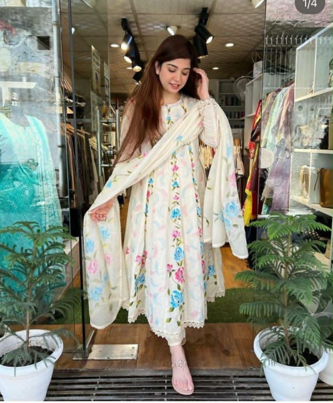 Cotton Embroidered Stitched Suit Set