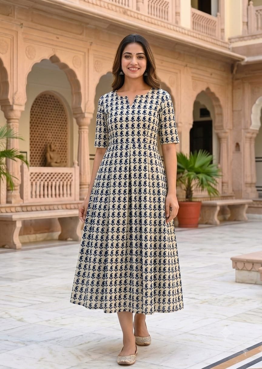 Cotton Printed Dress