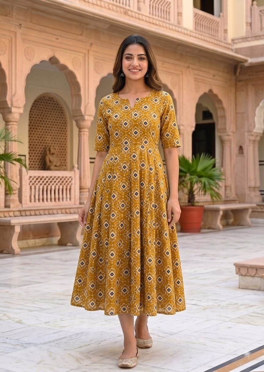 Cotton Printed Dress