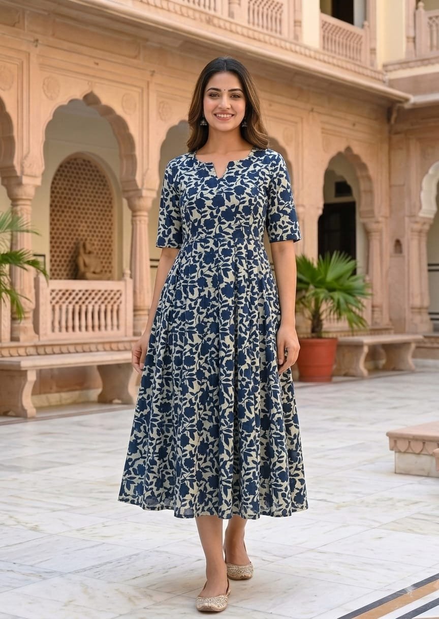 Cotton Printed Dress