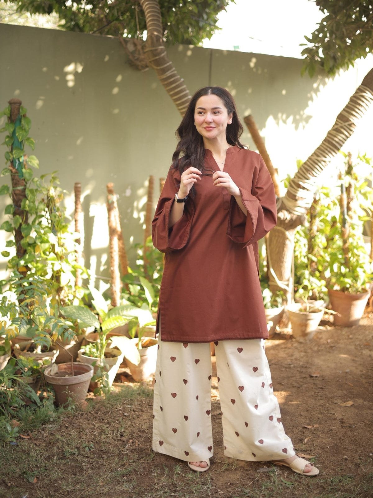 Cotton Embroidered Cord Set