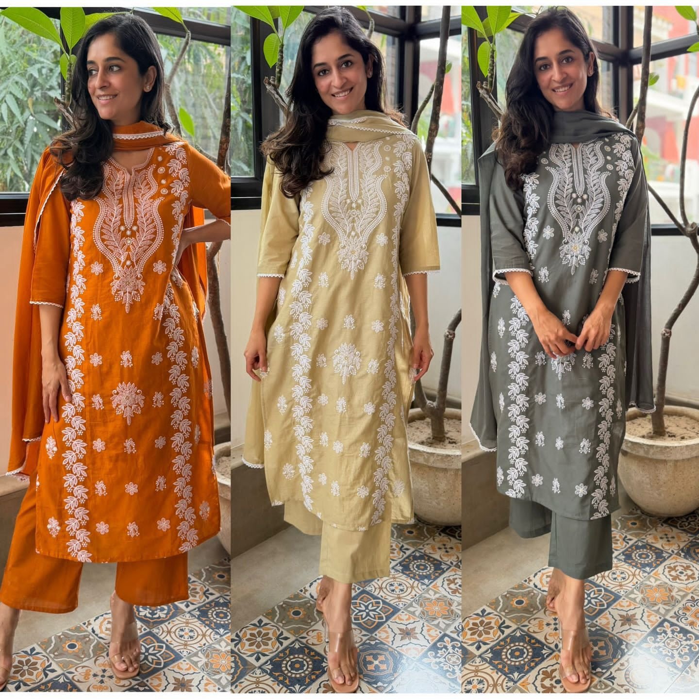 Cotton Embroidered Stitched Suit Set