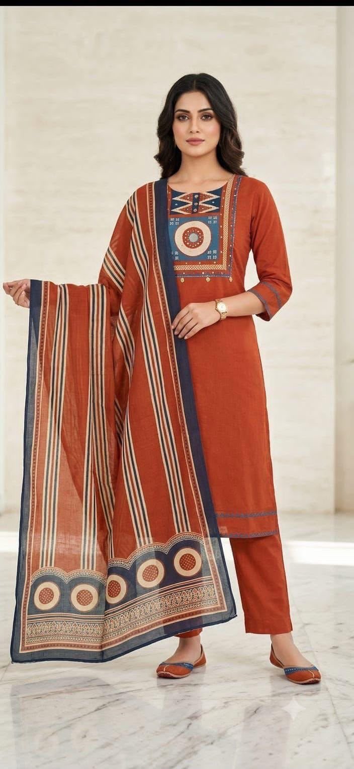 Cotton Printed Stitched Suit Set