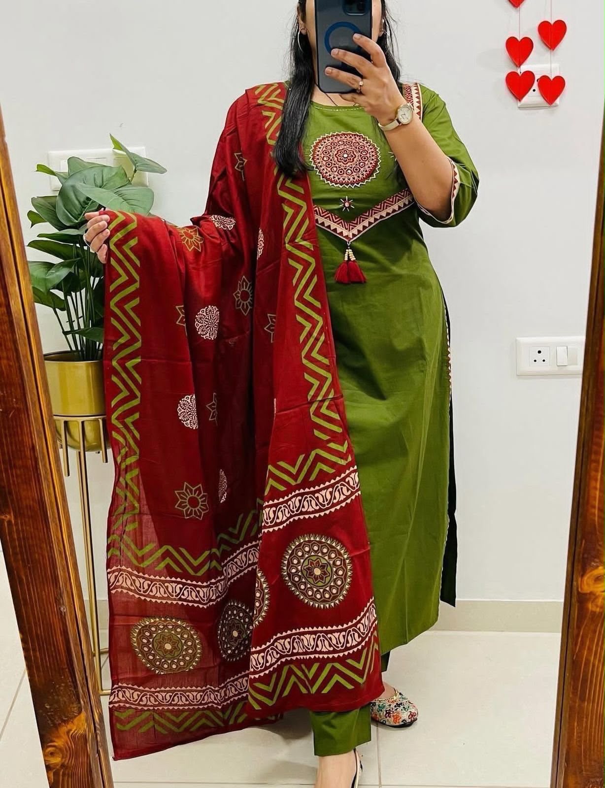 Cotton Embroidered Stitched Suit Set