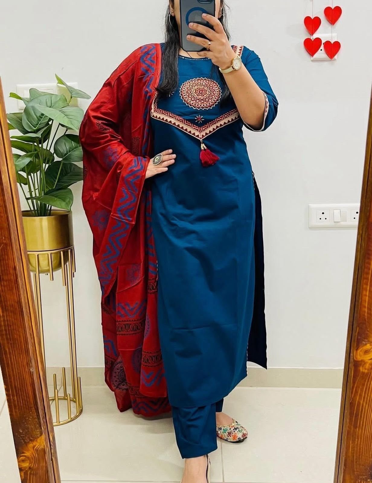 Cotton Embroidered Stitched Suit Set