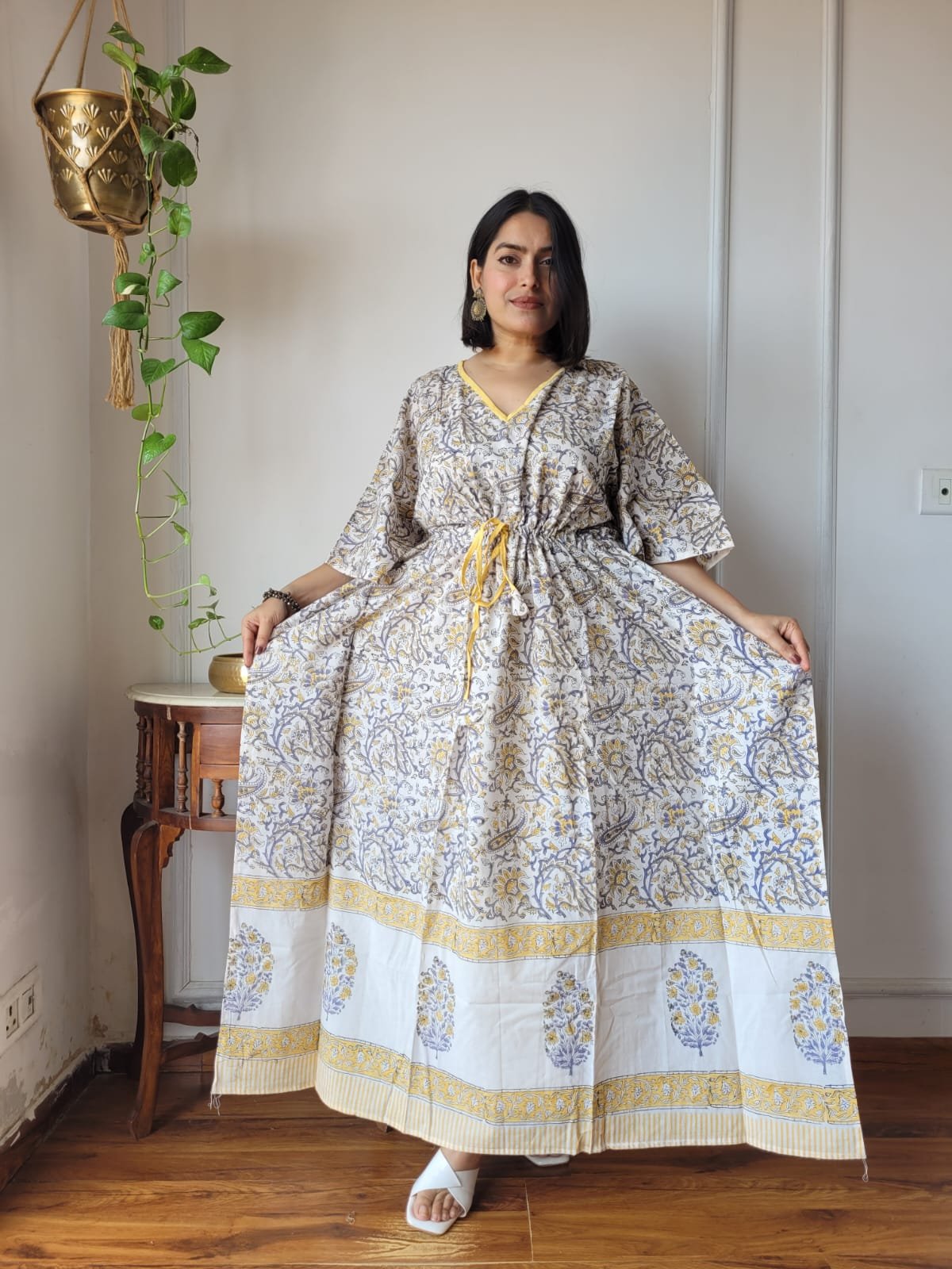 Cotton Printed Long Kaftan