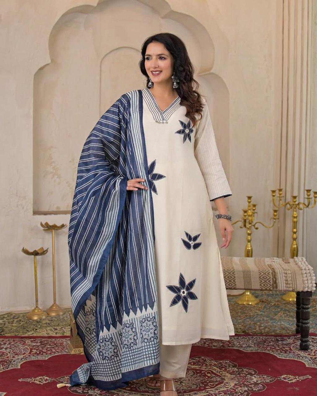 Cotton Stitched Suit Set