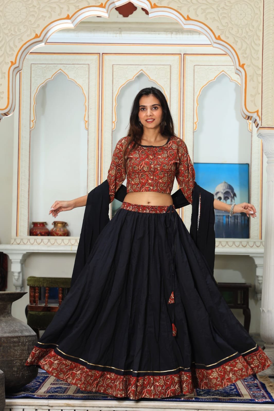 Cotton Printed Lehanga Choli Set