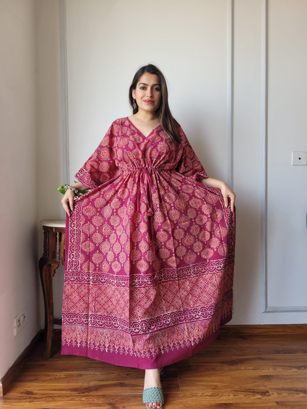 Cotton Printed Long Kaftan